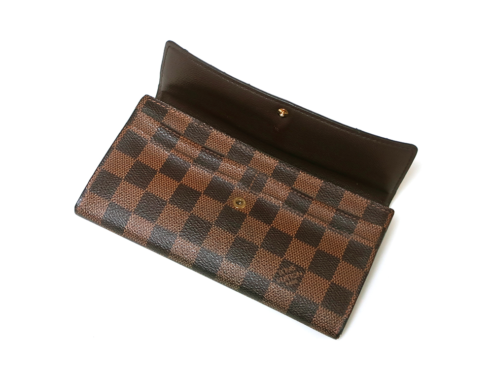 【LOUIS VUITTON】ルイヴィトン ポルトフォイユサラ 二つ折り長財布 ダミエ エベヌ N61734 CA3078/hm06161tg