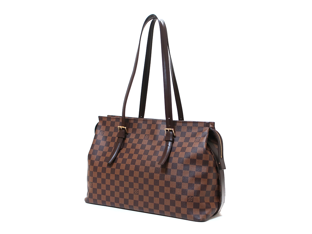 約40cm高さ【本物保証】 超美品 ルイヴィトン LOUIS VUITTON ダミエ チェルシー ショルダーバッグ トートバッグ エベヌ N51119