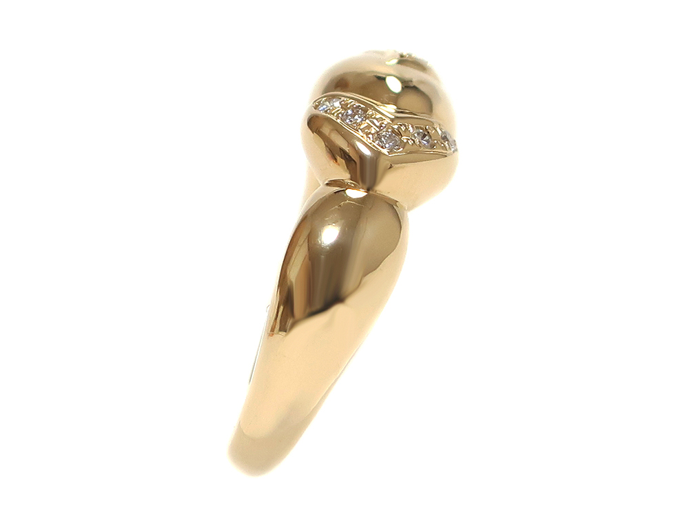 ジュエリー イエローゴールド ダイヤモンド リング ダイヤ0.18ct 6.9g 側面02