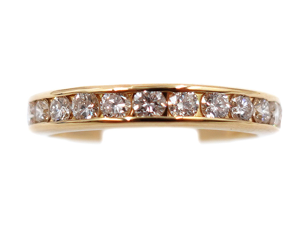 ジュエリー イエローゴールド ダイヤモンド リング ダイヤ0.50ct 2.2g 正面