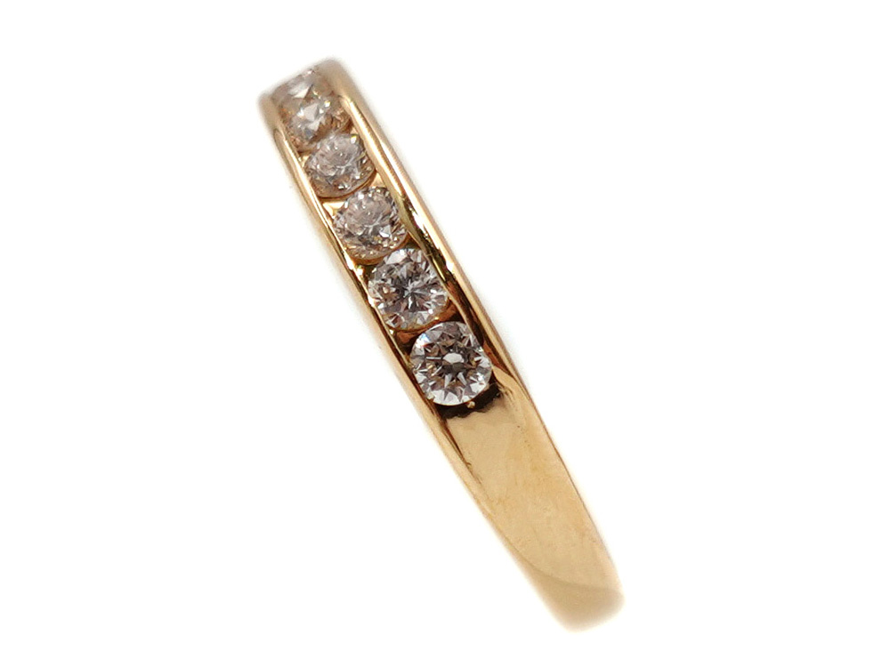 ジュエリー イエローゴールド ダイヤモンド リング ダイヤ0.50ct 2.2g 側面01