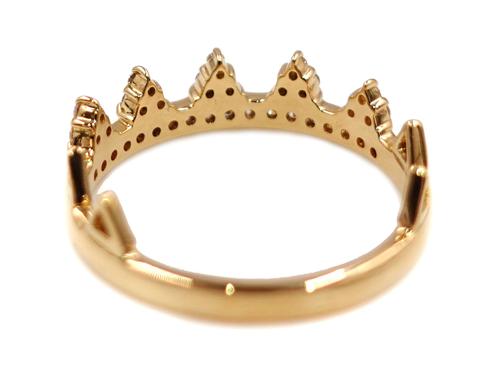 ジュエリー イエローゴールド ダイヤモンド リング ダイヤ0.17ct 2.5g 背面