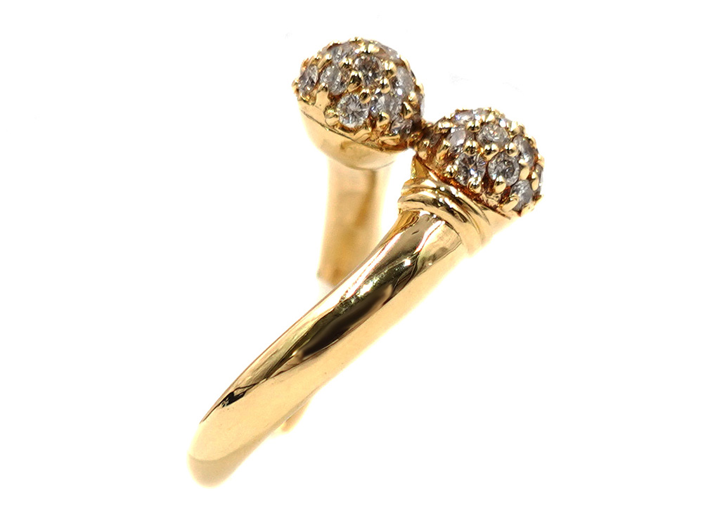 ジュエリー イエローゴールド ダイヤモンド リング ダイヤ0.65ct 5.8g 側面02