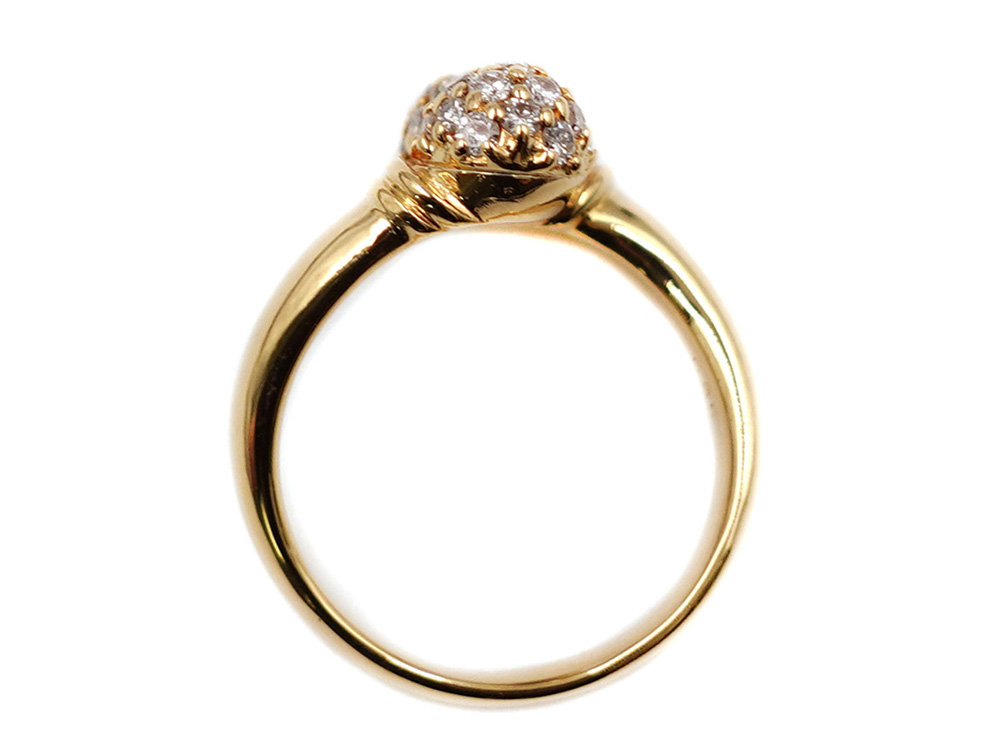 ジュエリー イエローゴールド ダイヤモンド リング ダイヤ0.65ct 5.8g 上面