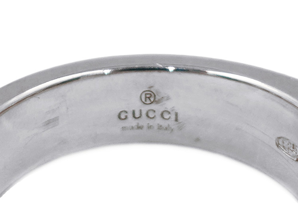 グッチ GGロゴ カットアウト リング Ag925 スターリングシルバー ‎130552 J8400 8106 刻印01