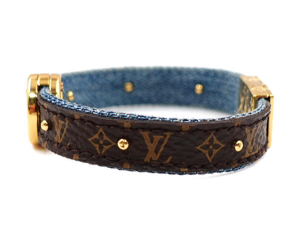 ルイヴィトン ブラスレ･LV サークル リバーシブル ブレスレット モノグラム×ブルー M6561F BC0159 側面01