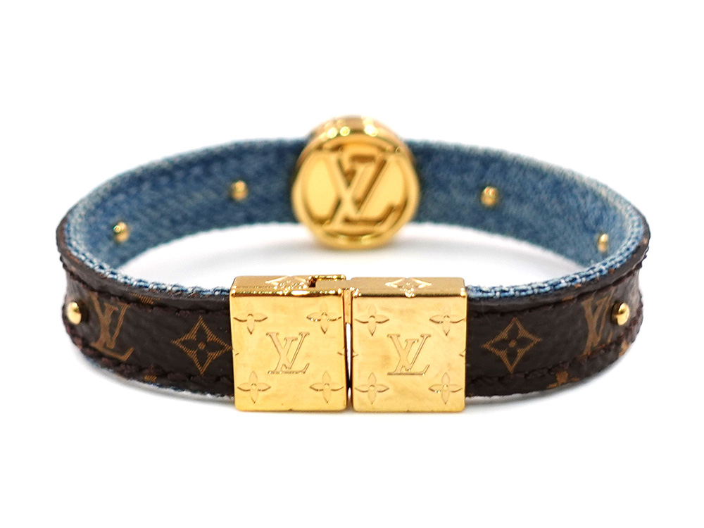ルイヴィトン ブラスレ･LV サークル リバーシブル ブレスレット モノグラム×ブルー M6561F BC0159 背面01