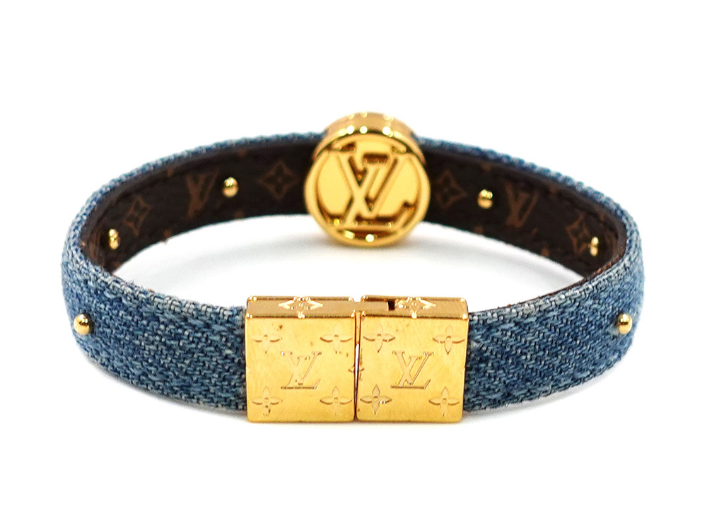 ルイヴィトン ブラスレ･LV サークル リバーシブル ブレスレット モノグラム×ブルー M6561F BC0159 背面02