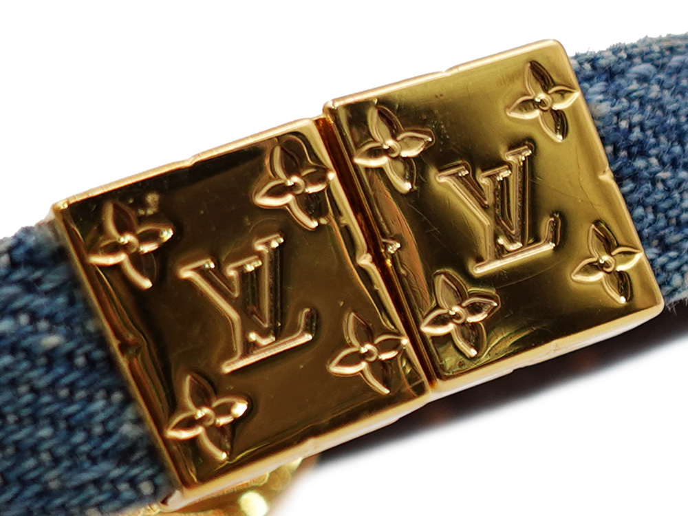 ルイヴィトン ブラスレ･LV サークル リバーシブル ブレスレット モノグラム×ブルー M6561F BC0159 ダメージ02