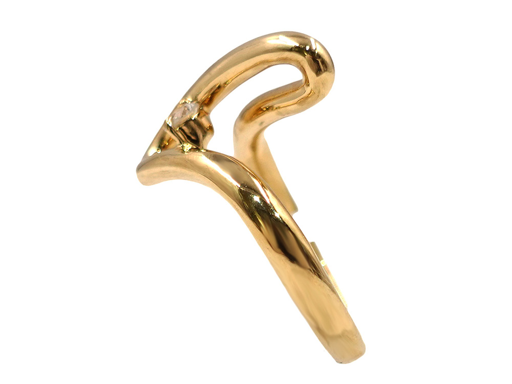 ジュエリー イエローゴールド ダイヤモンド リング ダイヤ0.10ct 5.4g 側面01