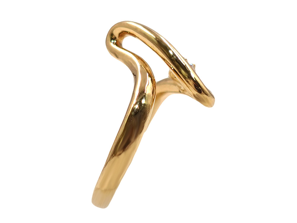 ジュエリー イエローゴールド ダイヤモンド リング ダイヤ0.10ct 5.4g 側面02