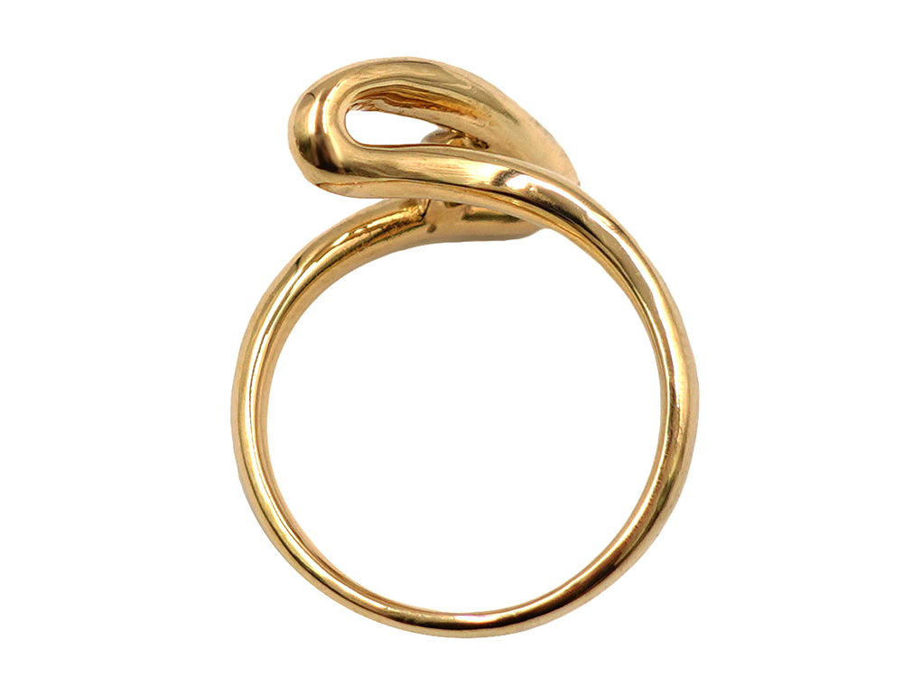 ジュエリー イエローゴールド ダイヤモンド リング ダイヤ0.10ct 5.4g 上面