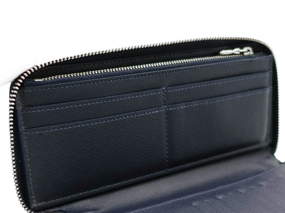 ルイヴィトン タイガ ジッピーウォレット・ヴェルティカル ブルーマリーヌ 長財布 M30510 LM0271 その他ポケット