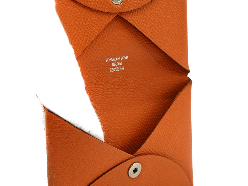 エルメス カルヴィ カードケース エプソン オレンジ系 カード入れ02