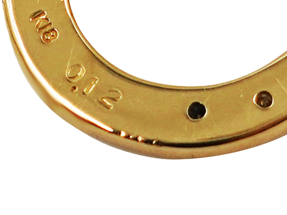 ジュエリー イエローゴールド ダイヤモンド ホースシュー ネックレス ダイヤ0.12ct ダメージ