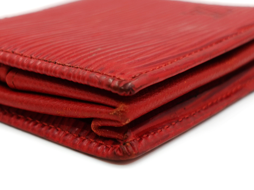 ルイヴィトン エピ ポルト モネ・ボワット カスティリアンレッド コインケース M63697 MI1917 外側ダメージ04