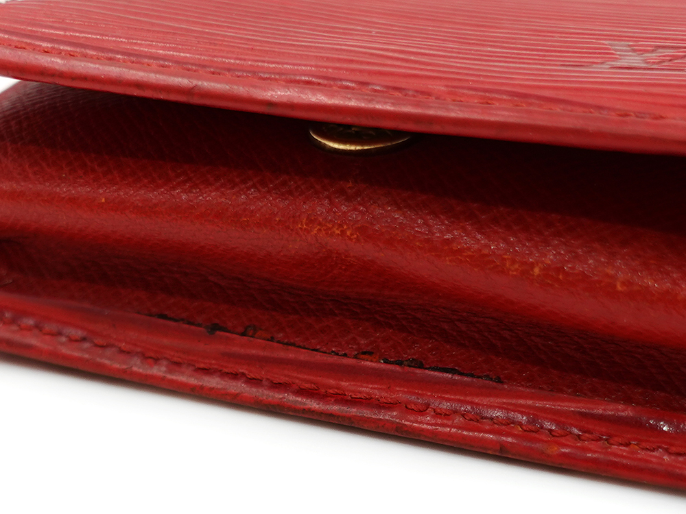 ルイヴィトン エピ ポルト モネ・ボワット カスティリアンレッド コインケース M63697 MI1917 外側ダメージ05