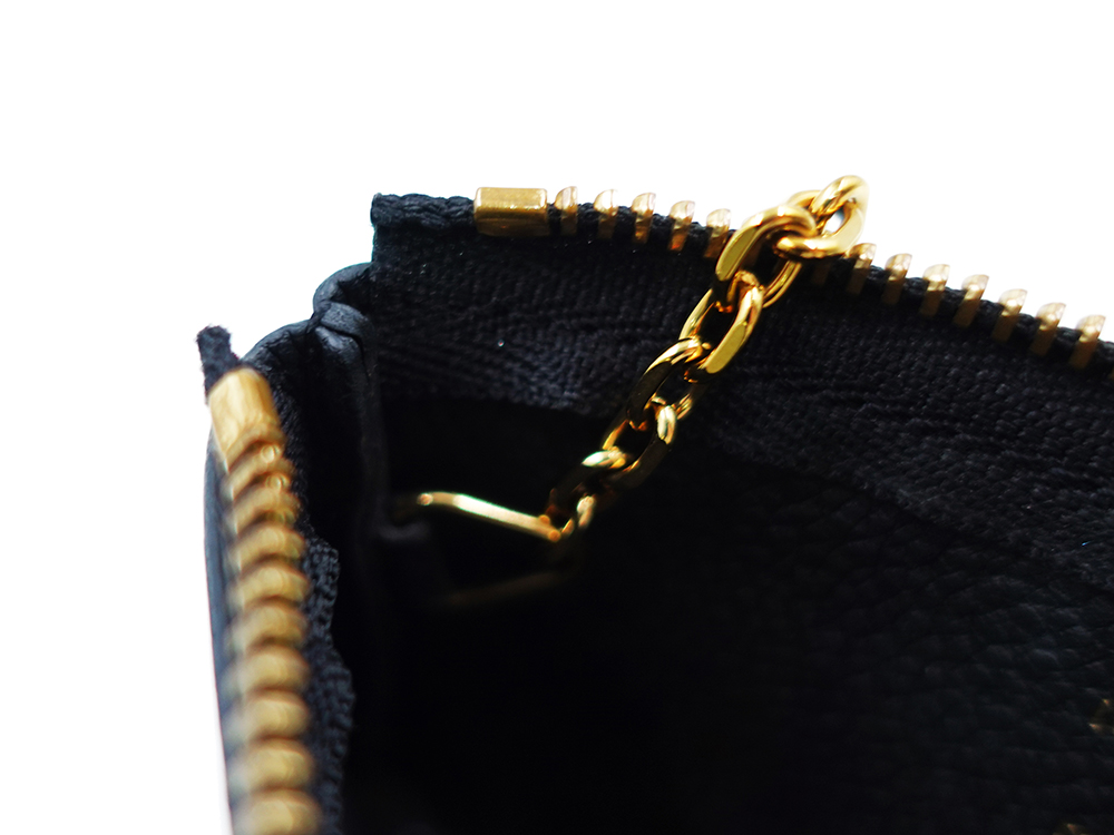 ルイヴィトン バイカラーモノグラム・アンプラント ポシェット・クレ ブラック×ベージュ キー・コインケース M80885 CT3283 金具01