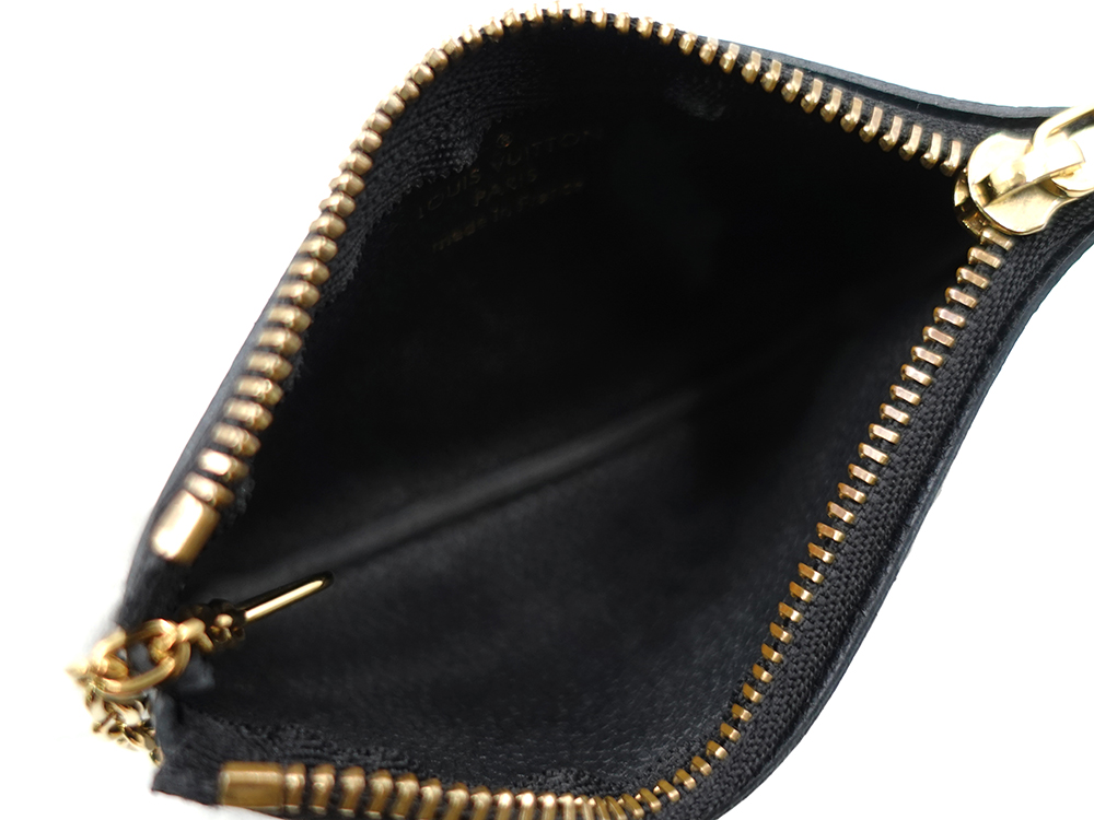 ルイヴィトン バイカラーモノグラム・アンプラント ポシェット・クレ ブラック×ベージュ キー・コインケース M80885 CT3283 内側ダメージ