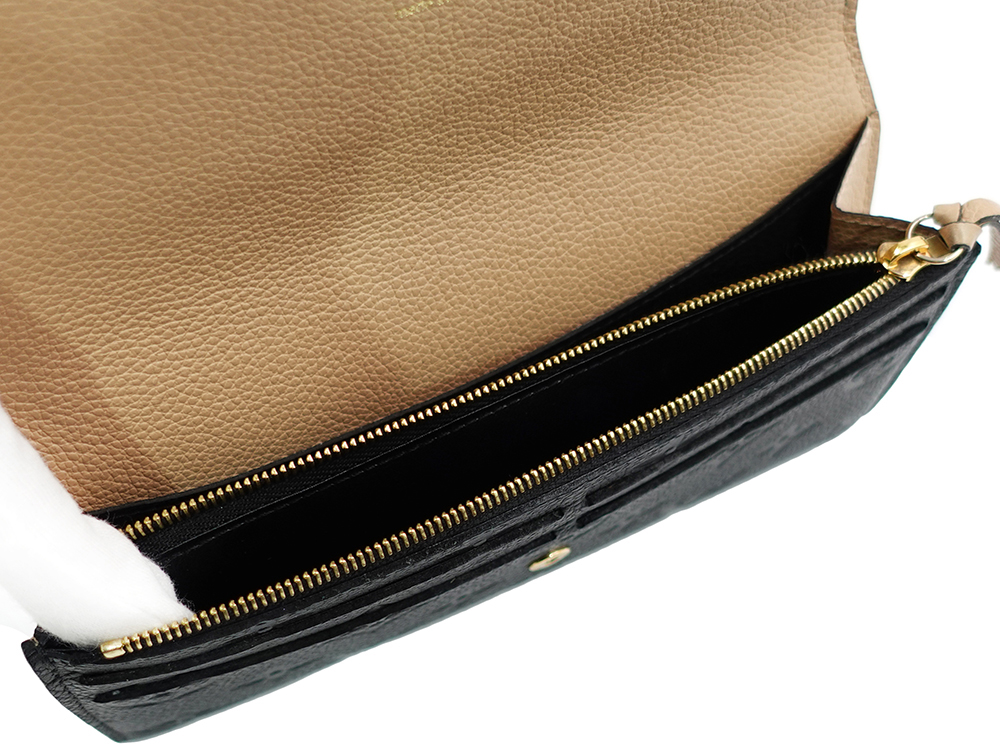 ルイヴィトン モノグラム・アンプラント ポルトフォイユ・エミリー ノワール 長財布 M62369 CA0231 小銭入れ