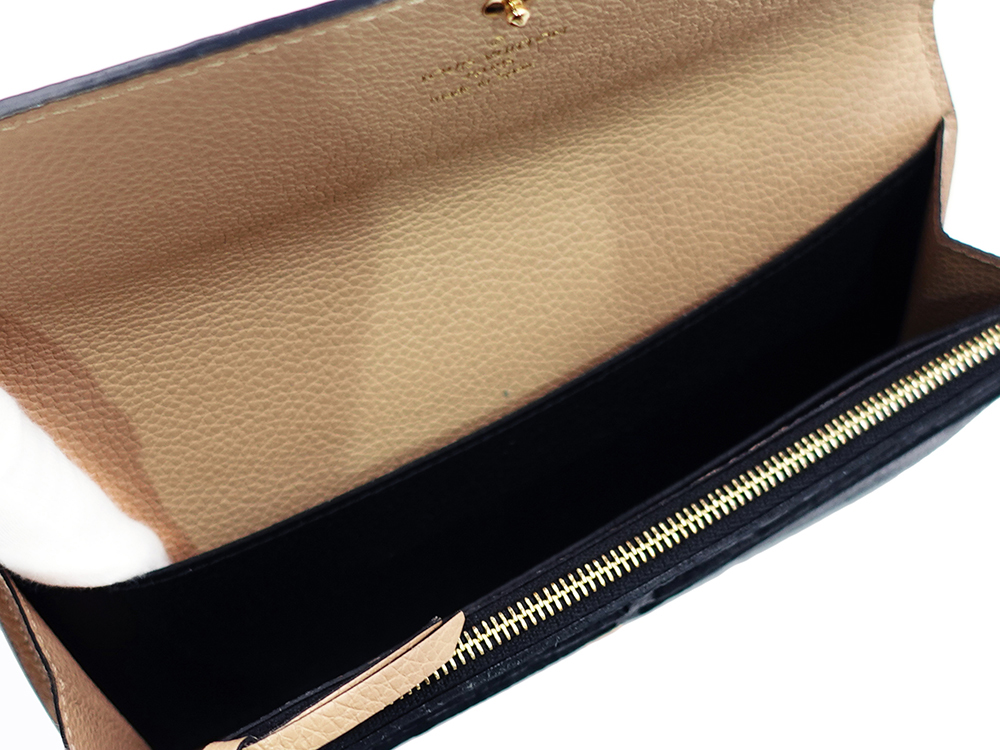 ルイヴィトン モノグラム・アンプラント ポルトフォイユ・エミリー ノワール 長財布 M62369 CA0231 オープンポケット01