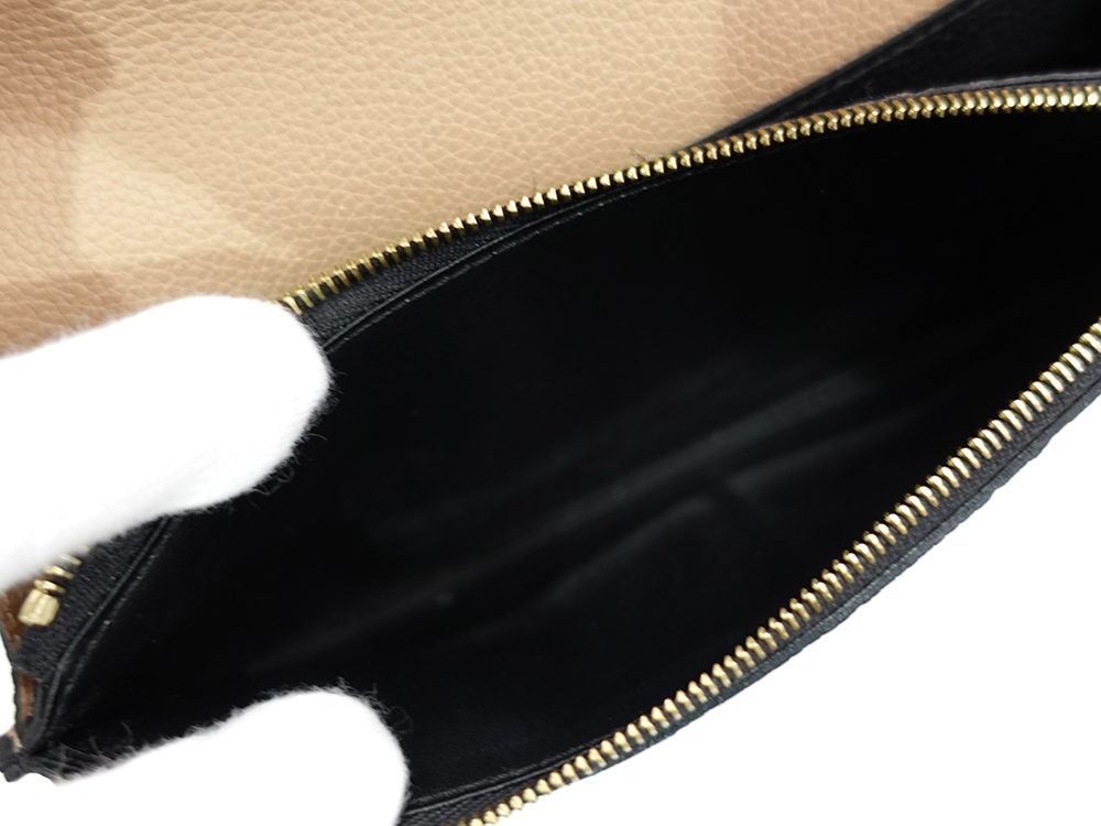 ルイヴィトン モノグラム・アンプラント ポルトフォイユ・エミリー ノワール 長財布 M62369 CA0231 内側ダメージ02