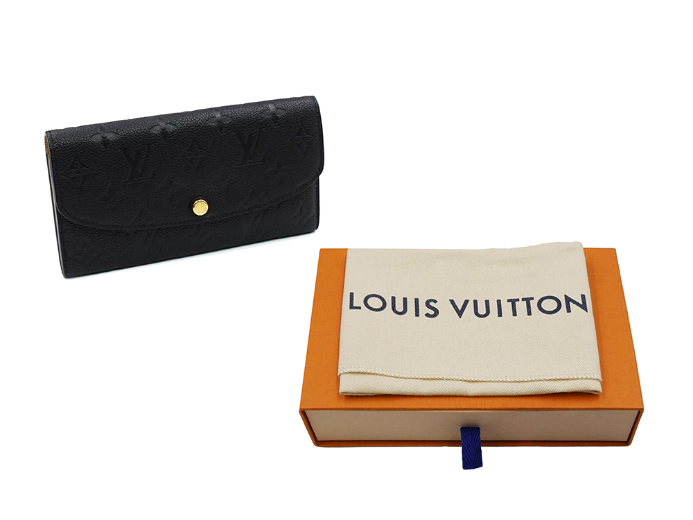 ルイヴィトン モノグラム・アンプラント ポルトフォイユ・エミリー ノワール 長財布 M62369 CA0231 付属品
