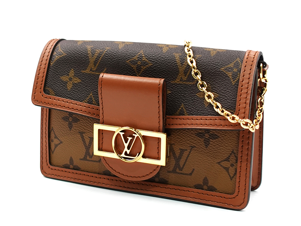 ルイヴィトン モノグラム×モノグラム･リバース ポルトフォイユ･ドーフィーヌ チェーンウォレット M68746 RFID トップ