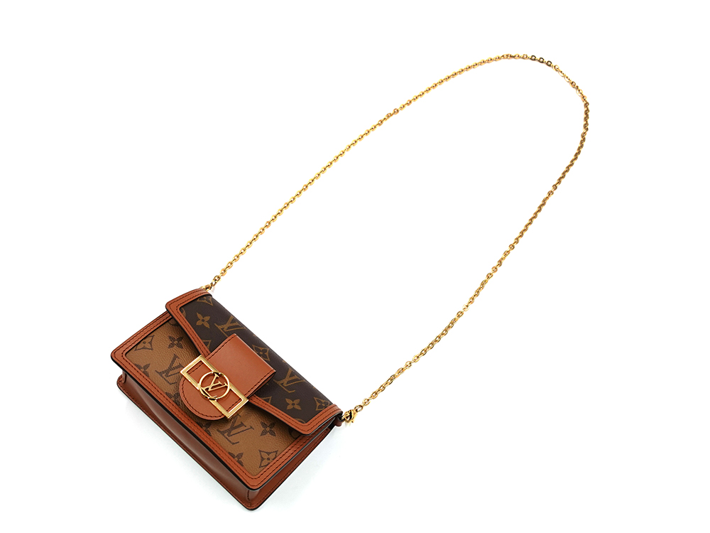 ルイヴィトン モノグラム×モノグラム・リバース ポルトフォイユ・ドーフィーヌ チェーンウォレット M68746 RFID 上面