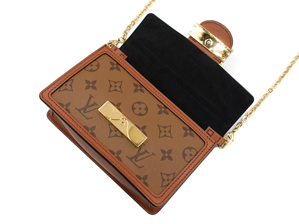 ルイヴィトン モノグラム×モノグラム・リバース ポルトフォイユ・ドーフィーヌ チェーンウォレット M68746 RFID 上面開