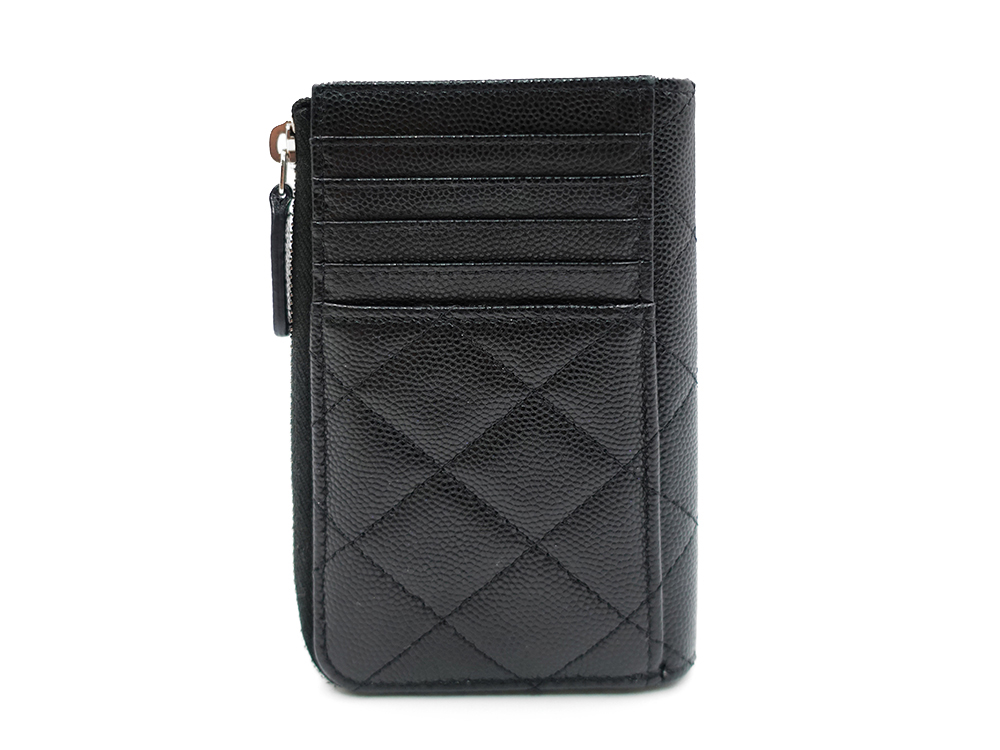 シャネル ジップ カードケース ブラック AP3836 カード入れ