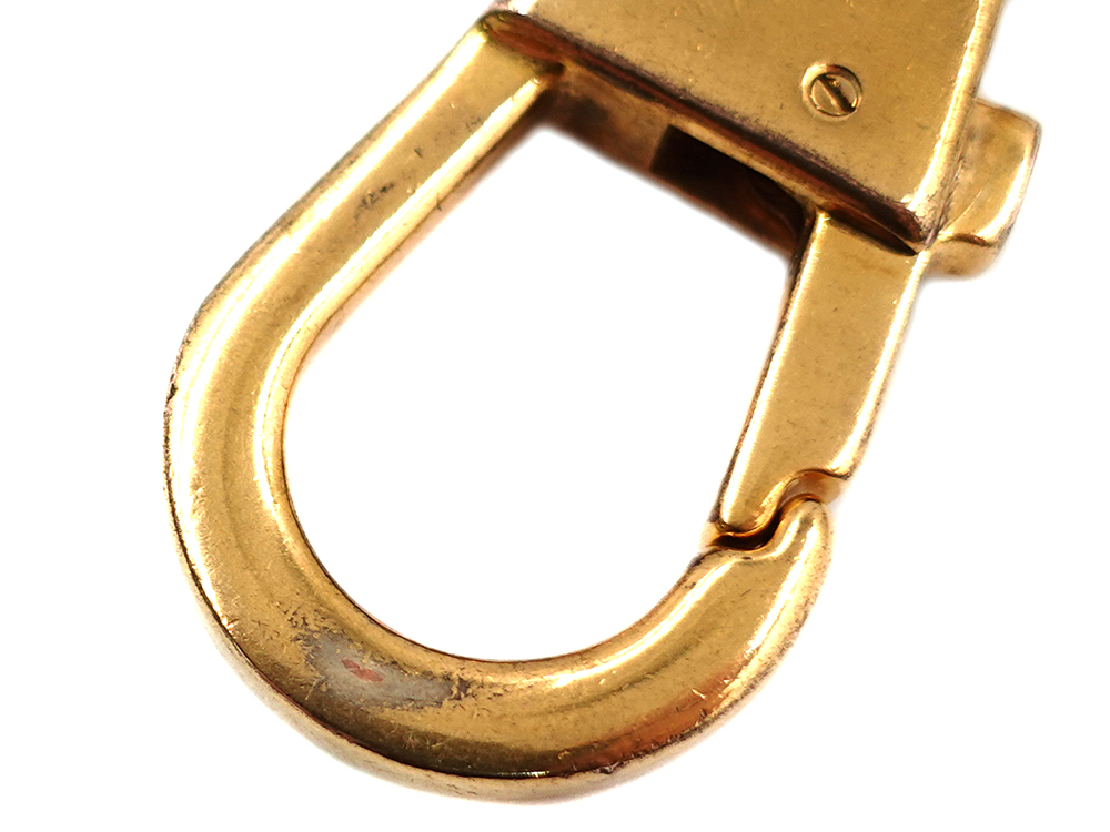 グッチ タイガーヘッド キーホルダー ゴールド ダメージ02