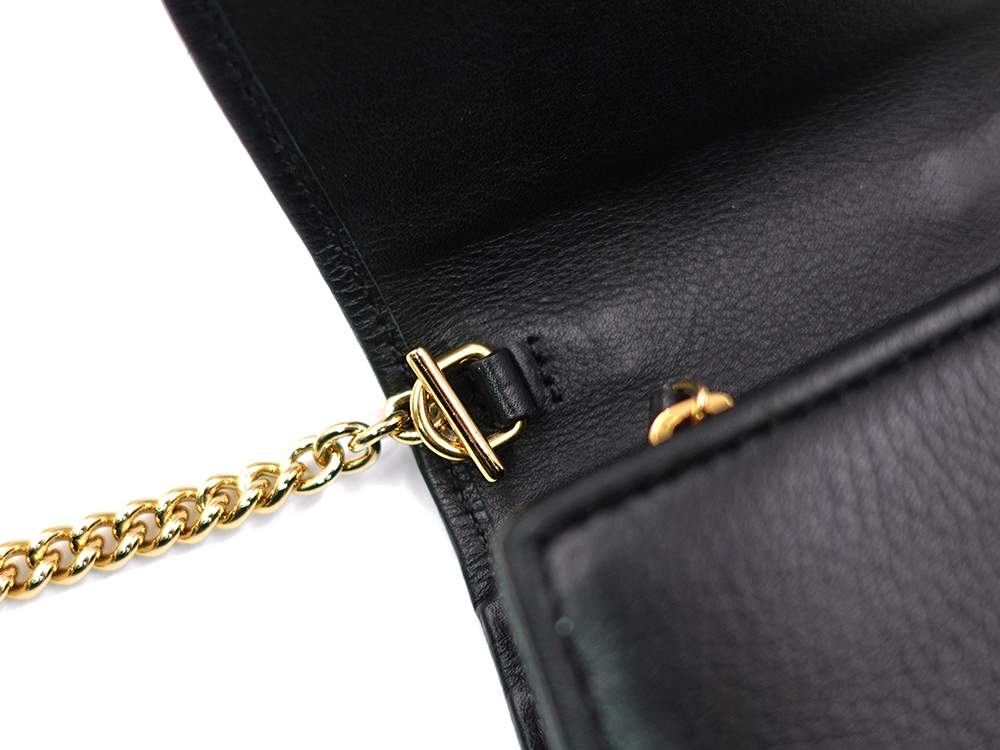 グッチ ブロンディ ミディアム チェーンウォレット ブラック 725219 金具01