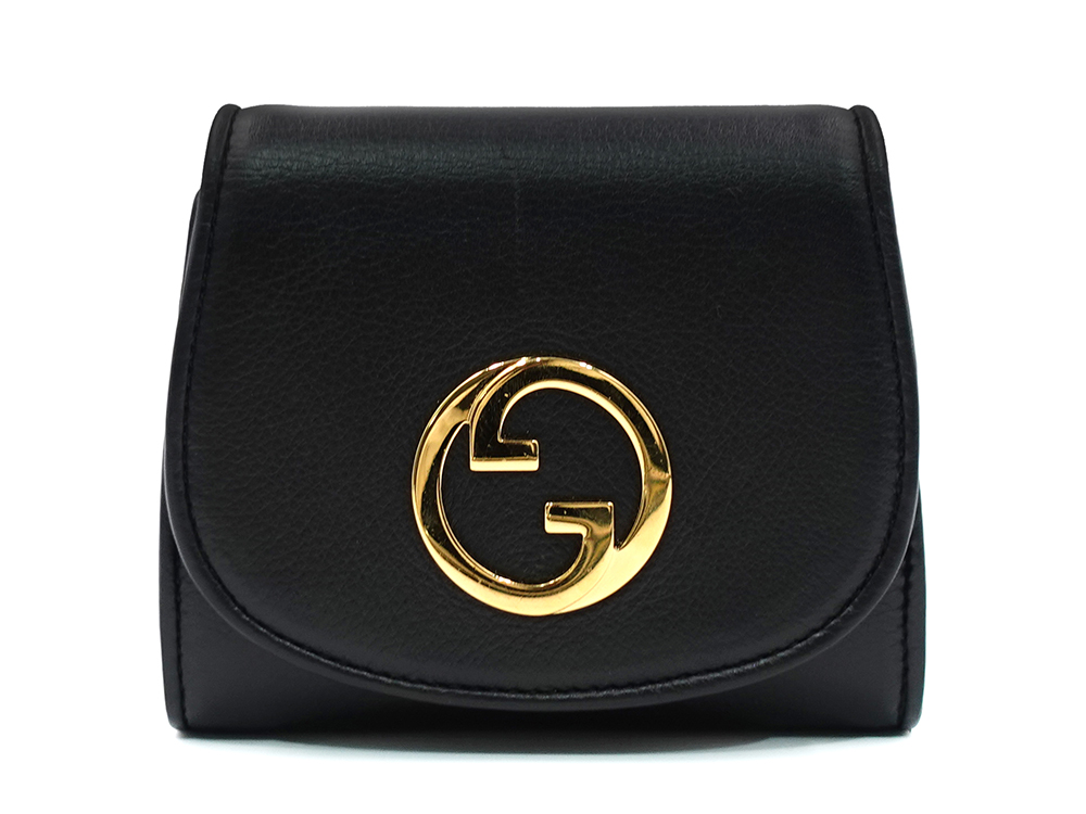 グッチ ブロンディ ミディアム チェーンウォレット ブラック 725219 正面03