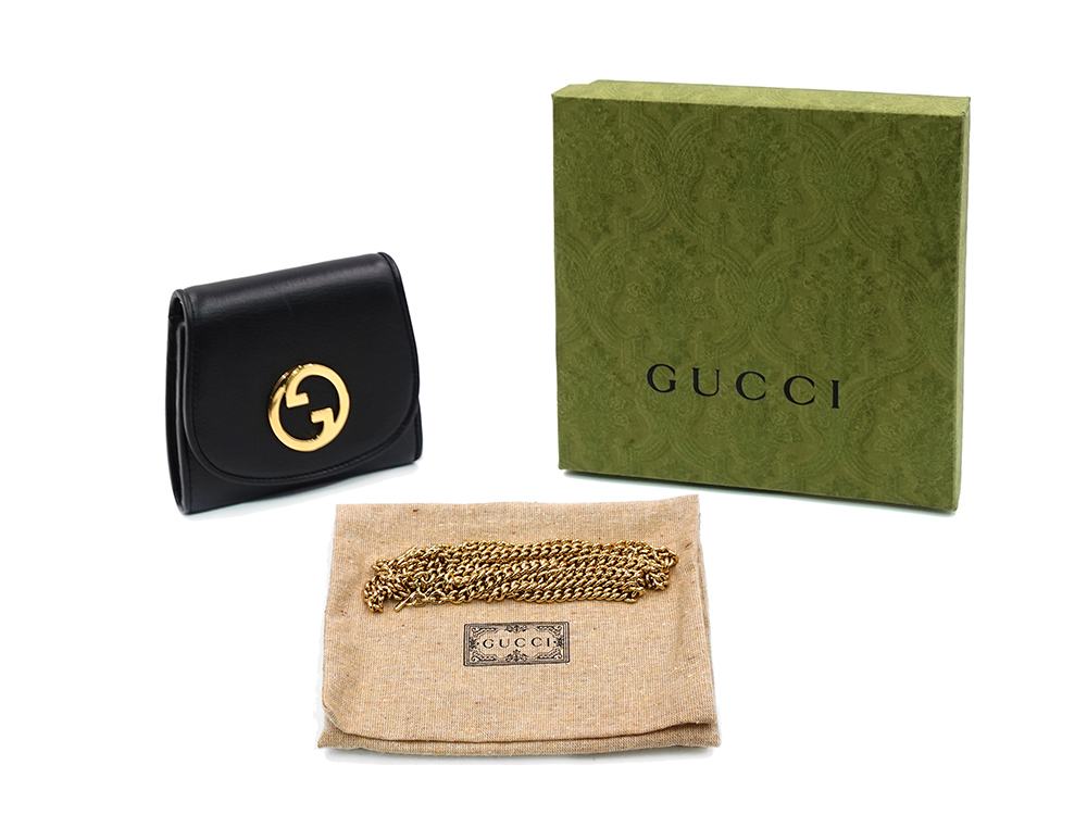 グッチ ブロンディ ミディアム チェーンウォレット ブラック 725219 付属品