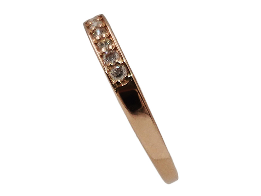 ジュエリー ピンクゴールド エタニティ ダイヤモンド リング ダイヤ0.20ct 1.2g 側面01