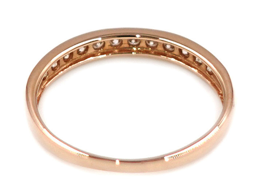 ジュエリー ピンクゴールド エタニティ ダイヤモンド リング ダイヤ0.20ct 1.2g 背面