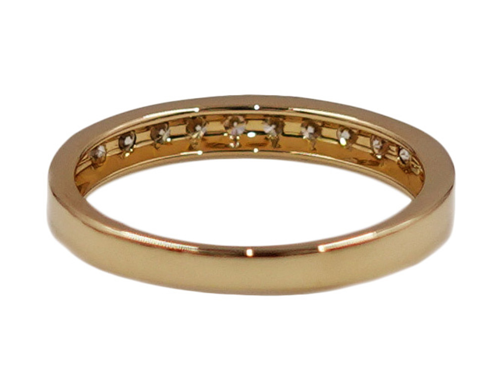 ジュエリー イエローゴールド エタニティ ダイヤモンド リング ダイヤ0.30ct 2.2g 背面