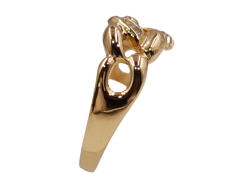 ジュエリー イエローゴールド ダイヤモンド リング ダイヤ0.10ct 2.8g 側面02