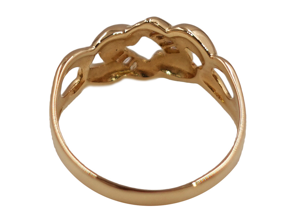 ジュエリー イエローゴールド ダイヤモンド リング ダイヤ0.10ct 2.8g 背面