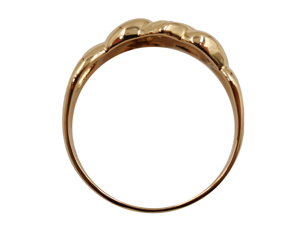 ジュエリー イエローゴールド ダイヤモンド リング ダイヤ0.10ct 2.8g 上面