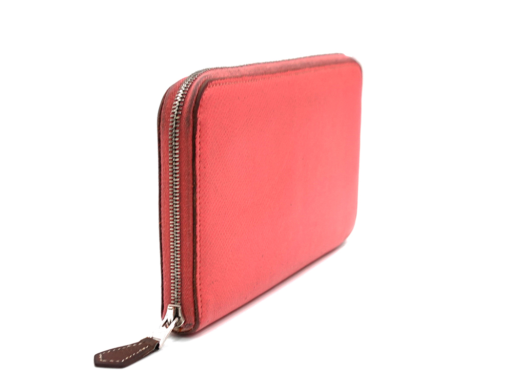 エルメス アザップ シルクイン エプソン 長財布 ピンク系 側面