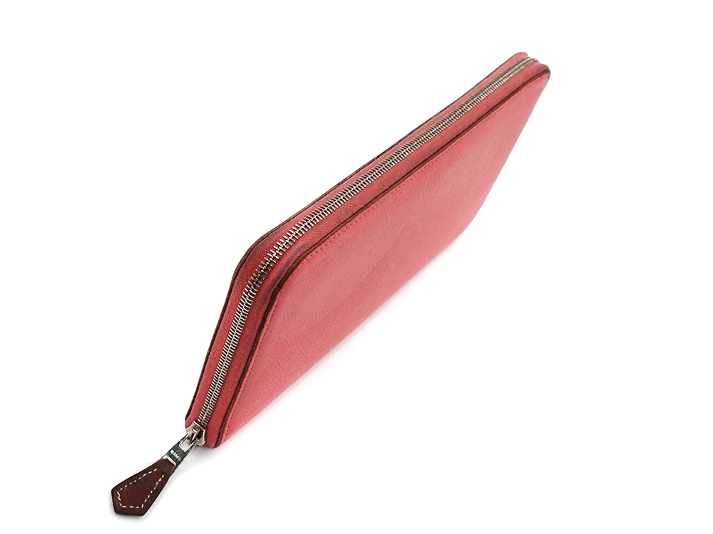 エルメス アザップ シルクイン エプソン 長財布 ピンク系 開口部閉