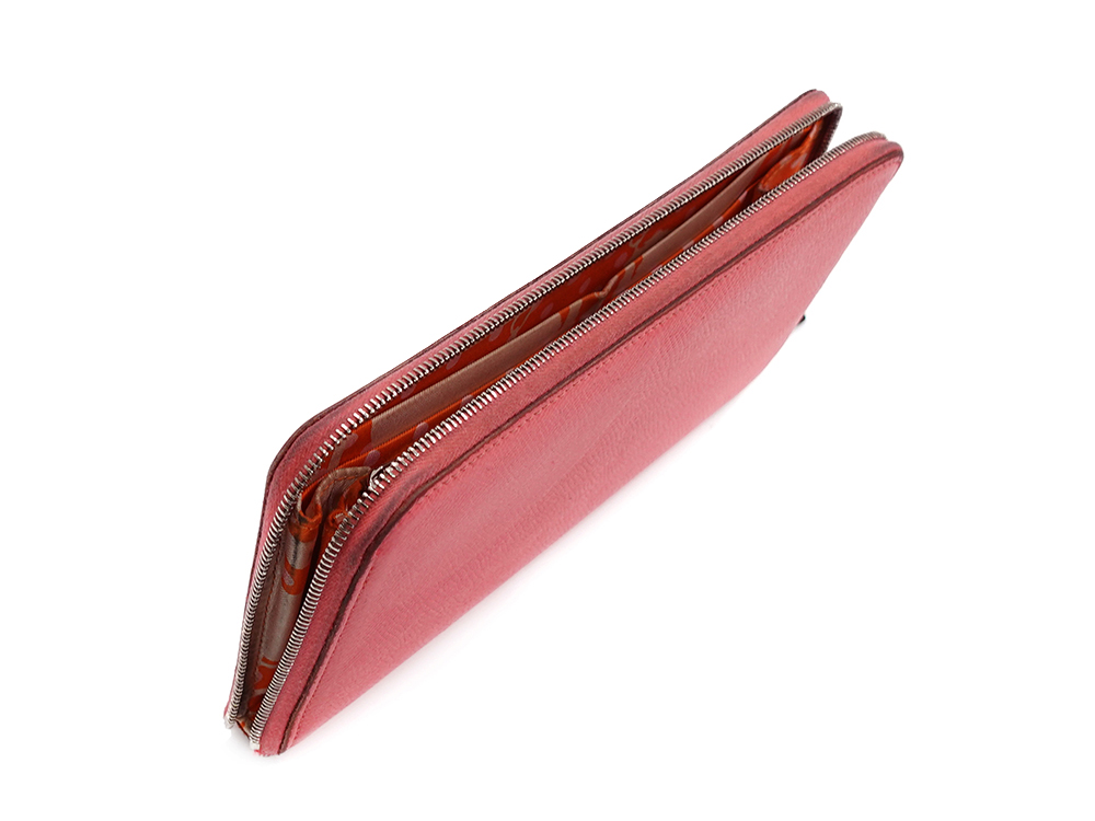 エルメス アザップ シルクイン エプソン 長財布 ピンク系 開口部開