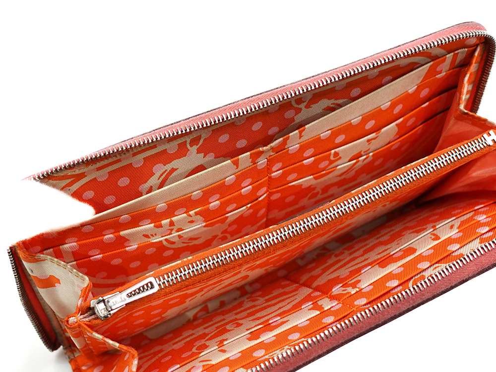 エルメス アザップ シルクイン エプソン 長財布 ピンク系 オープンポケット01