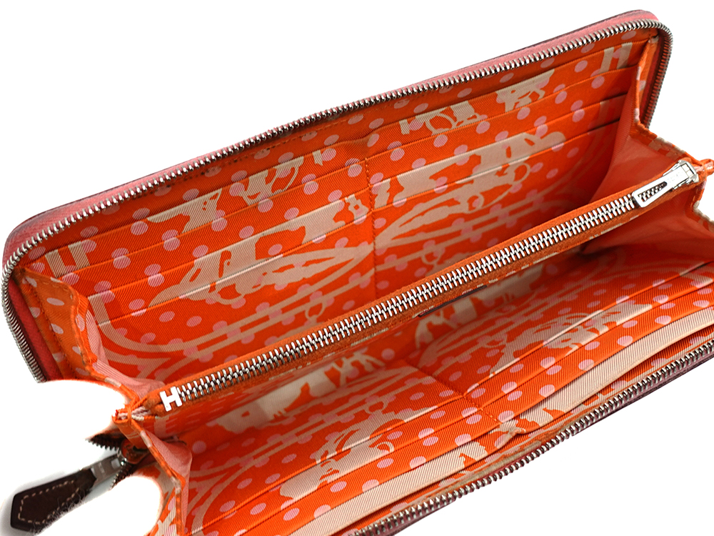 エルメス アザップ シルクイン エプソン 長財布 ピンク系 カード入れ02