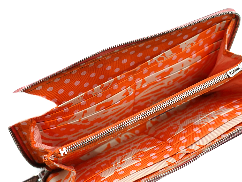 エルメス アザップ シルクイン エプソン 長財布 ピンク系 オープンポケット02