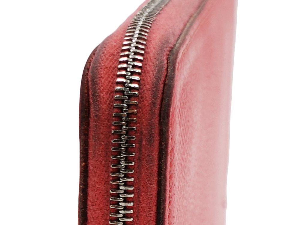 エルメス アザップ シルクイン エプソン 長財布 ピンク系 外側ダメージ04