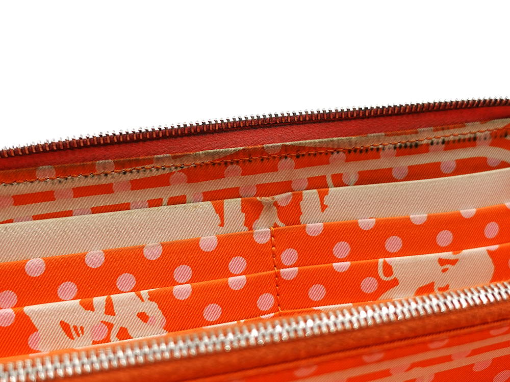 エルメス アザップ シルクイン エプソン 長財布 ピンク系 内側ダメージ03