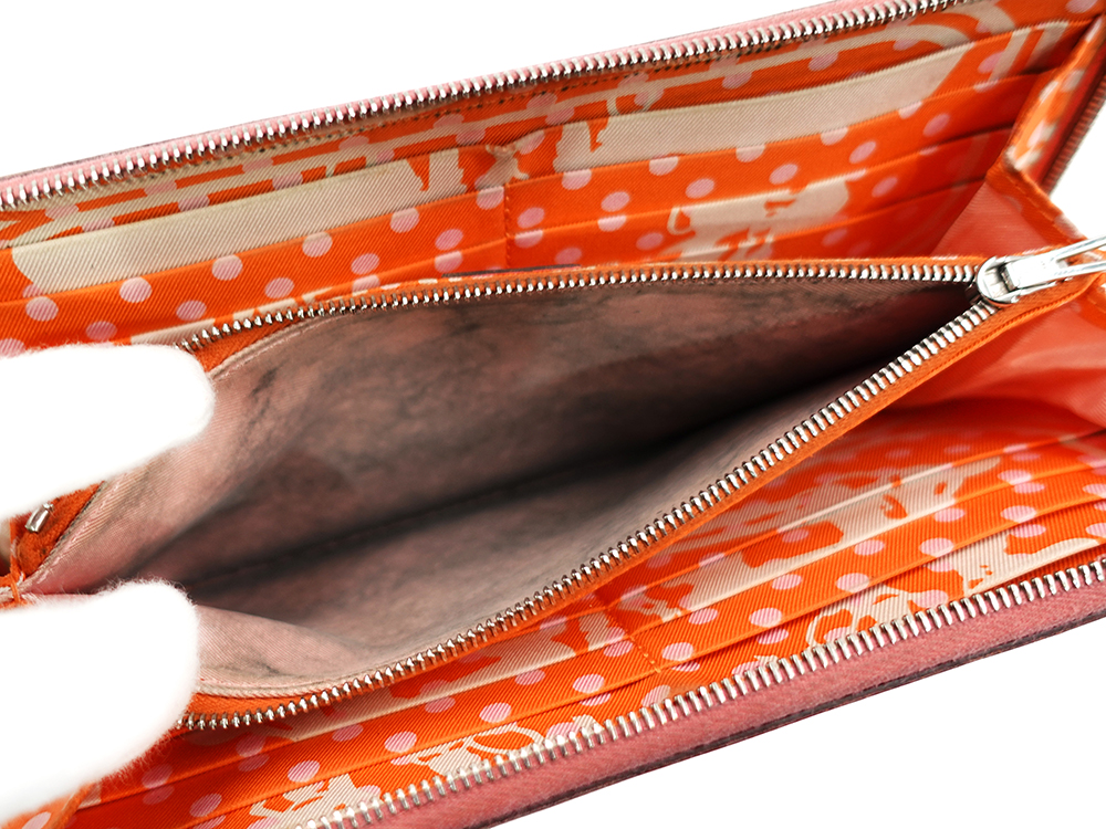 エルメス アザップ シルクイン エプソン 長財布 ピンク系 内側ダメージ05